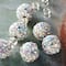 12 Pack: Silver Rhinestone Studded Round Beads, 10mm by Bead Landing&#x2122;